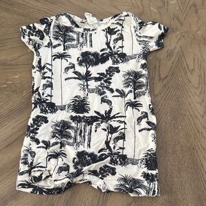 kate quinn White and Black Jungle Print One-Piece